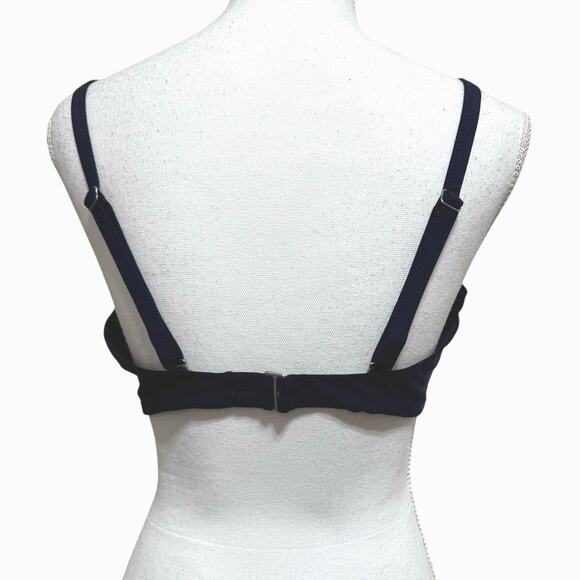 Athleta Size 40 B/C Twist Up Underwire Bikini Swim Top Caspian Blue 386376 - Picture 3 of 8